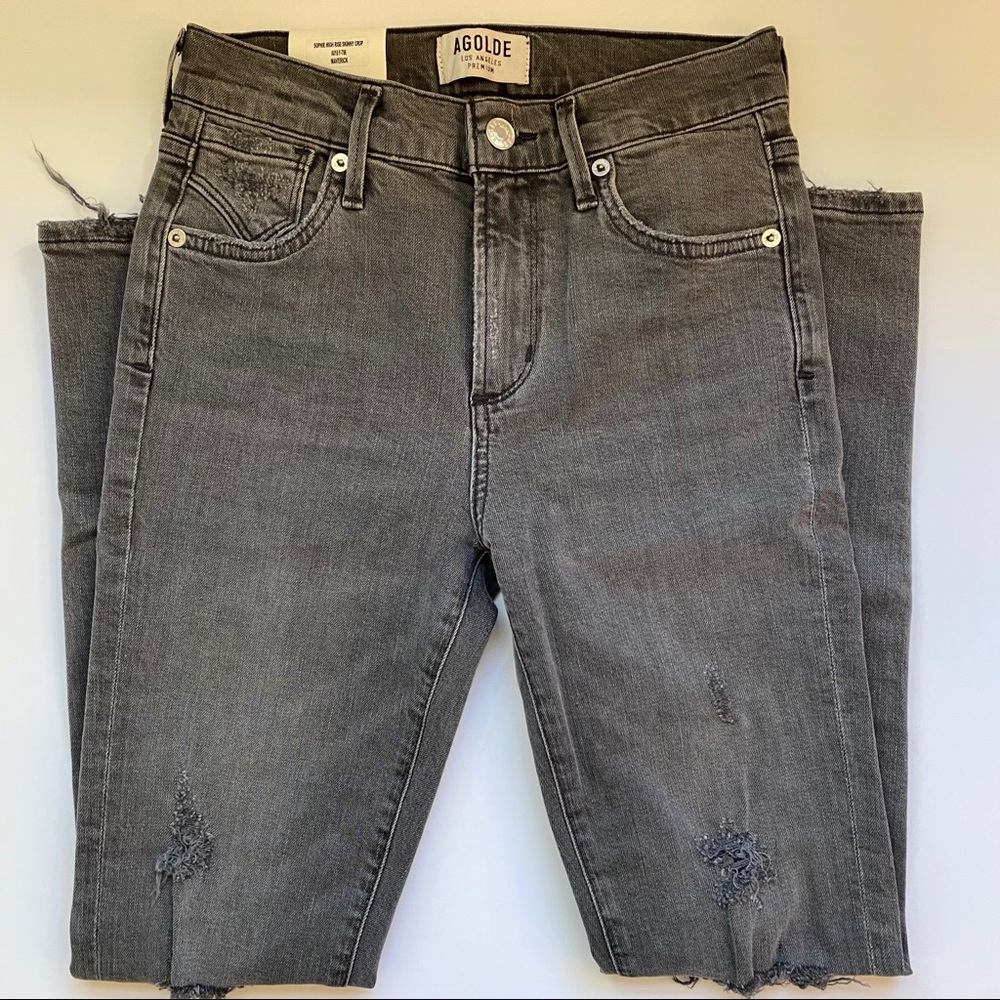 Agolde size 24” feel good black wash denim